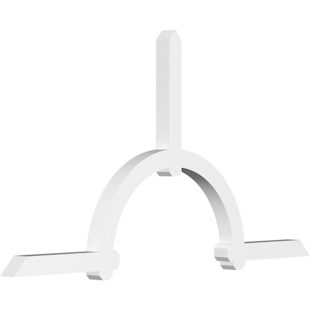 Ekena Millwork Ericson Architectural Grade PVC Gable Bracket, 96"W x 52"H x 4"D x 4"F, 13/12 Pitch GBP096X52X0404ERI00